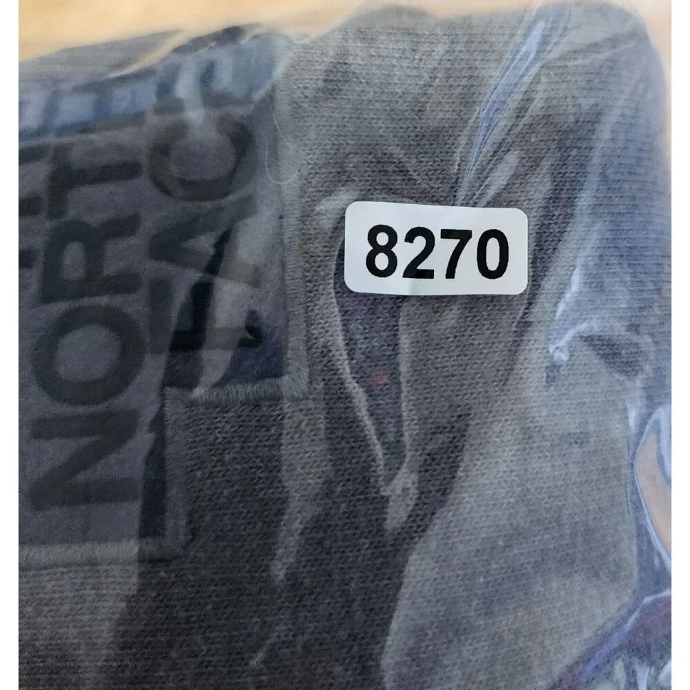 The North Face Gray Logo Long Sleeve Pullover Kangaroo Pocket Hoodie Size Medium